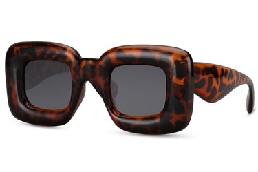 Heart-shaped sunglasses with pink lenses